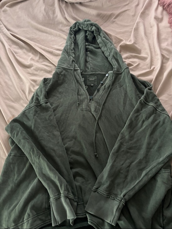 aerie Tops - aerie Olive Green Pullover Hoodie
